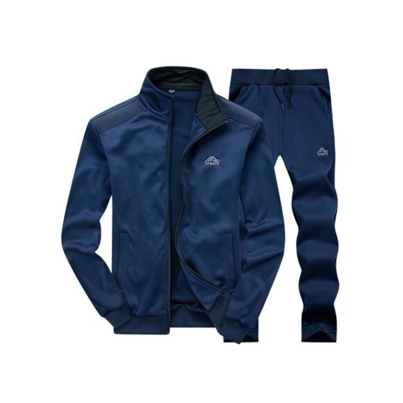 NWT Men's Navy Blue Lightweight Athletic Tracksuit - Picture 1 of 6